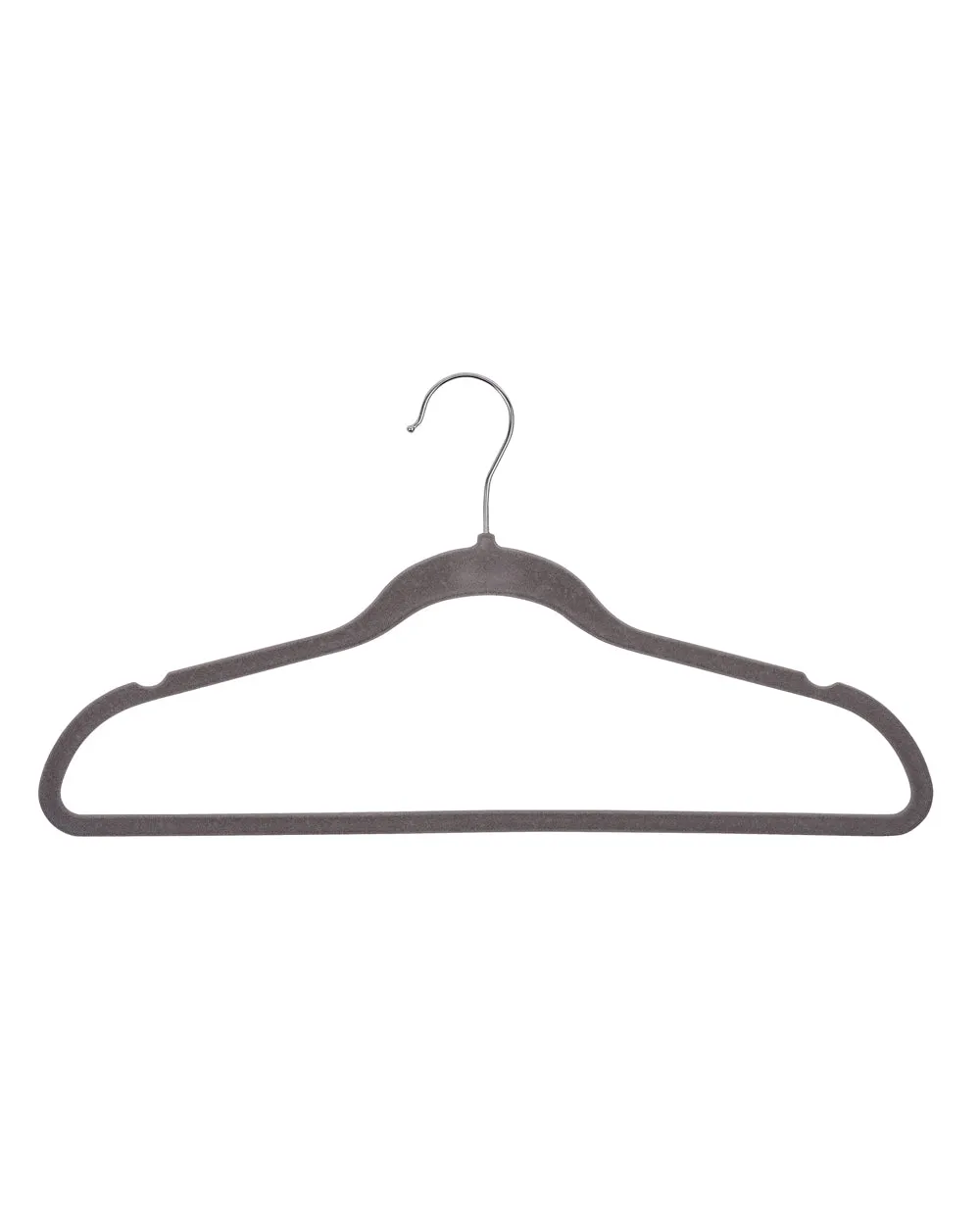 Wenko Flocking Hangers Set of 5 Grey
