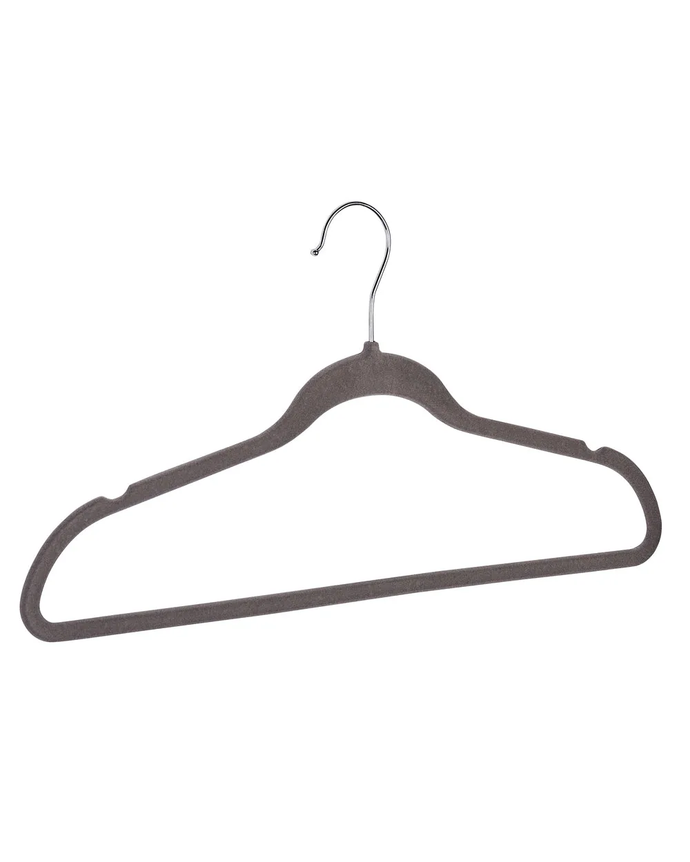 Wenko Flocking Hangers Set of 5 Grey