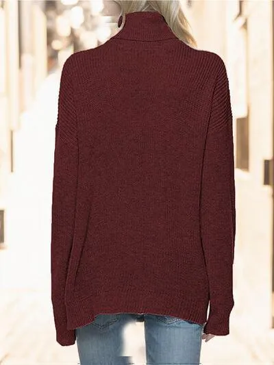 Winter Snug Knit Turtleneck Sweater