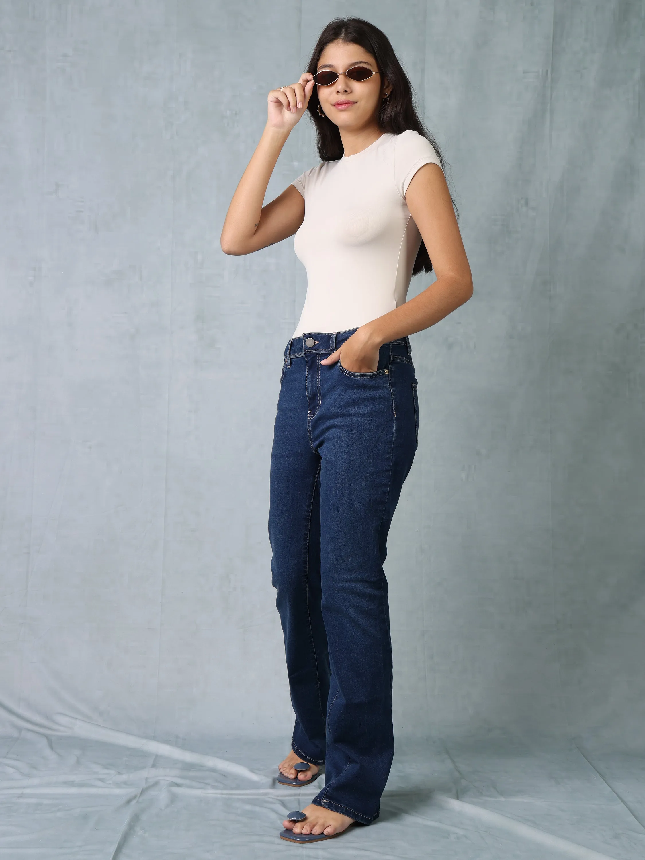 Women Blue Bootcut Jeans