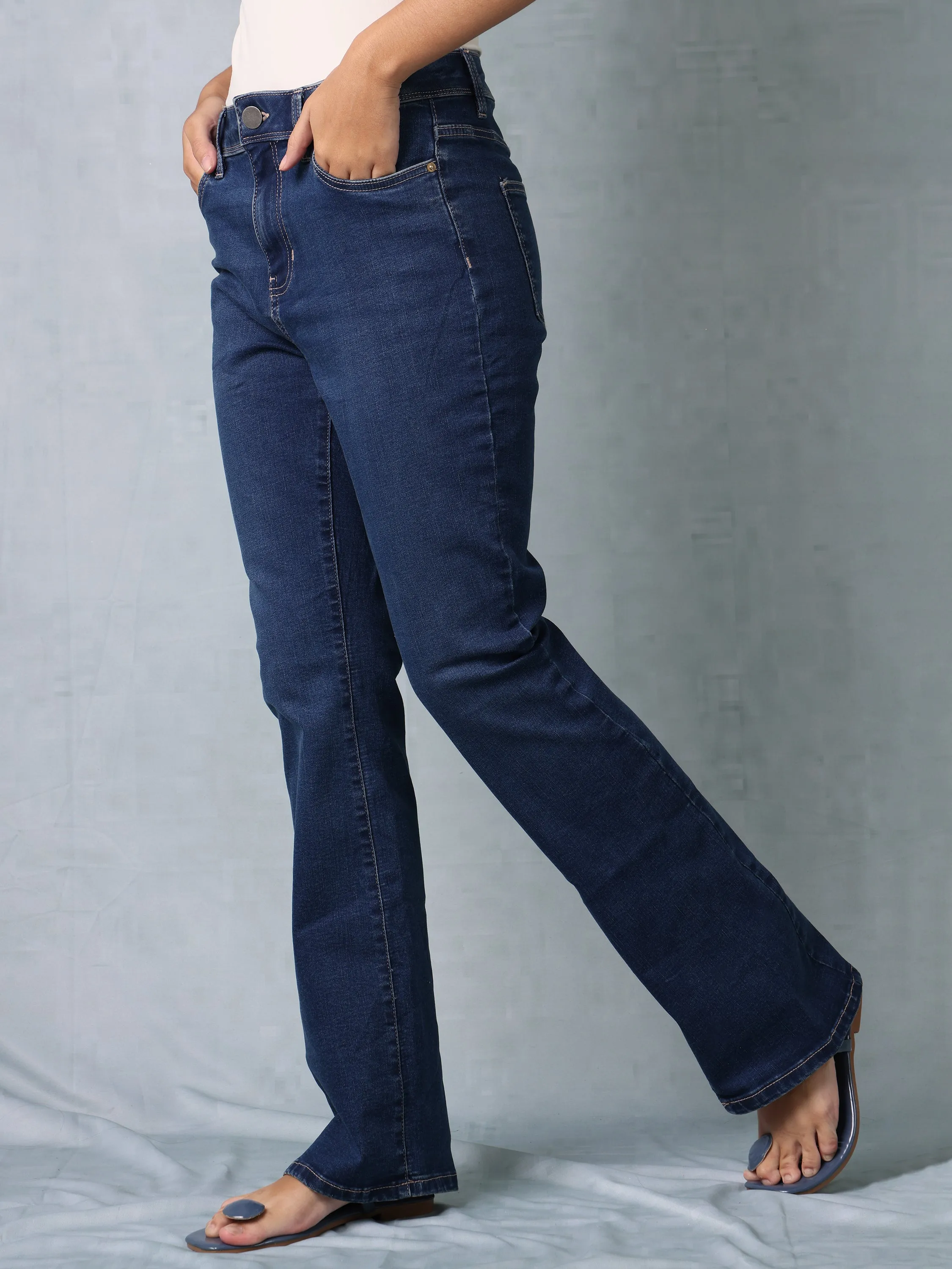 Women Blue Bootcut Jeans