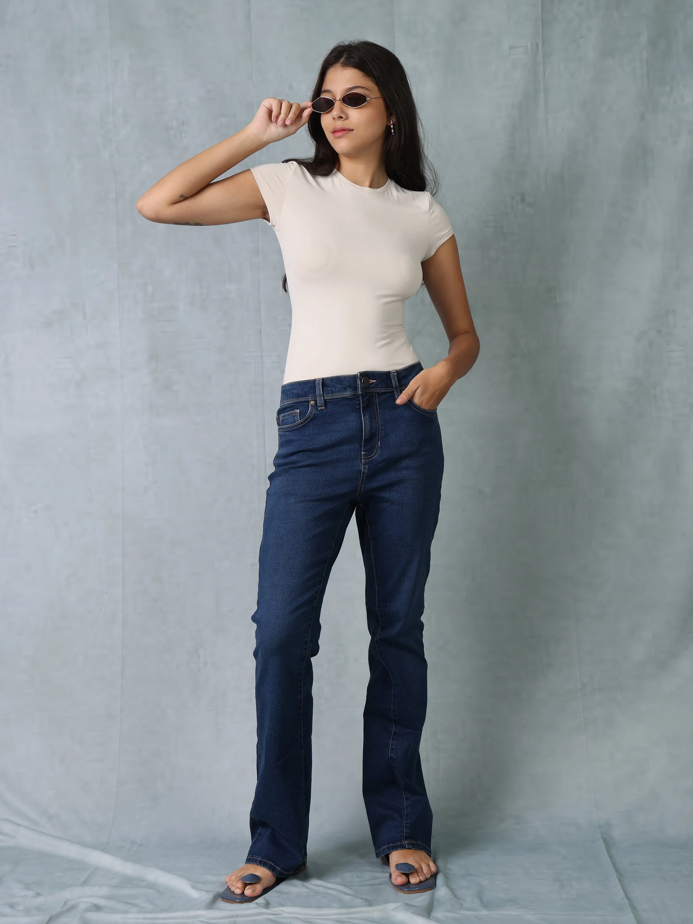 Women Blue Bootcut Jeans