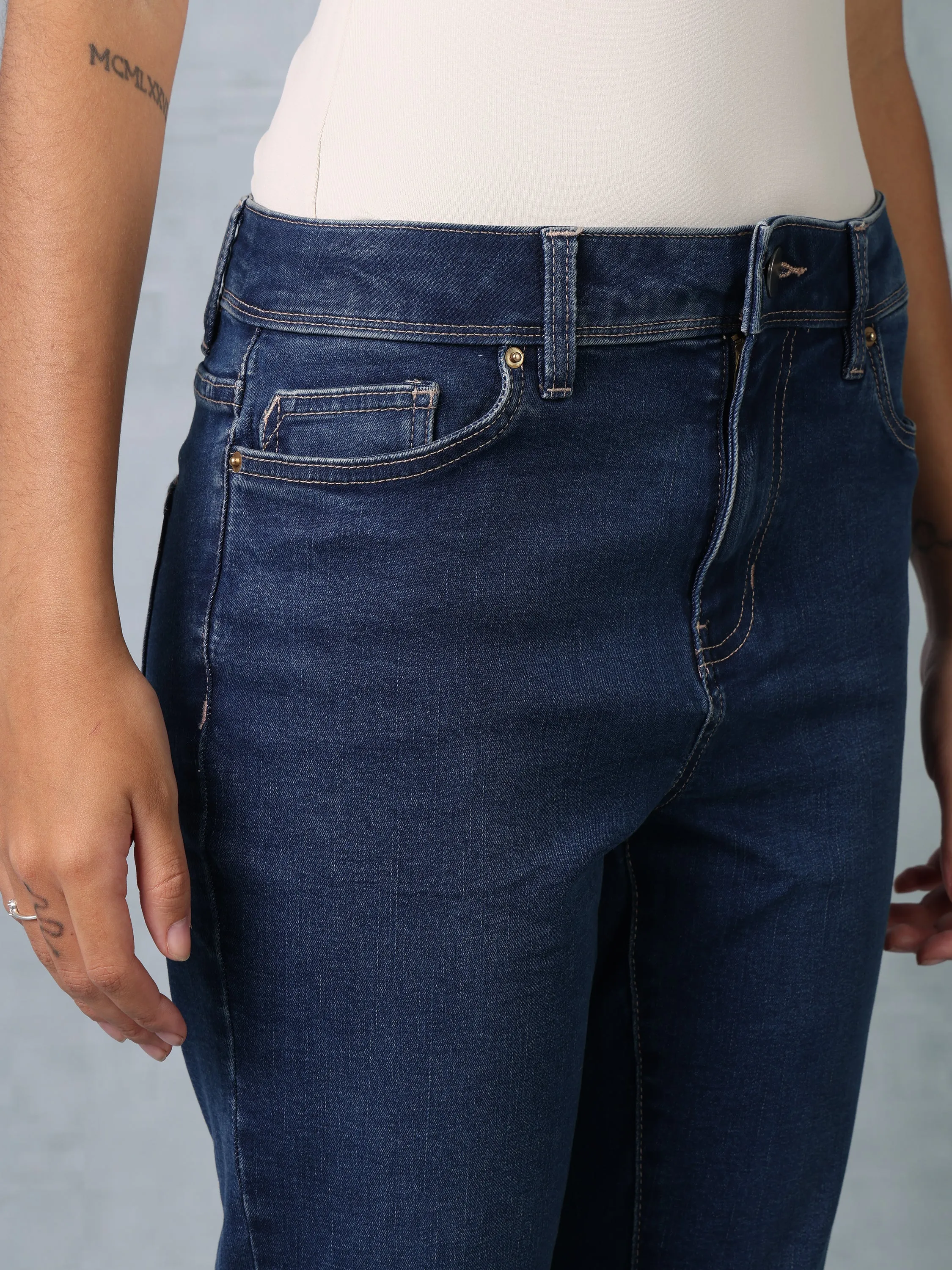Women Blue Bootcut Jeans