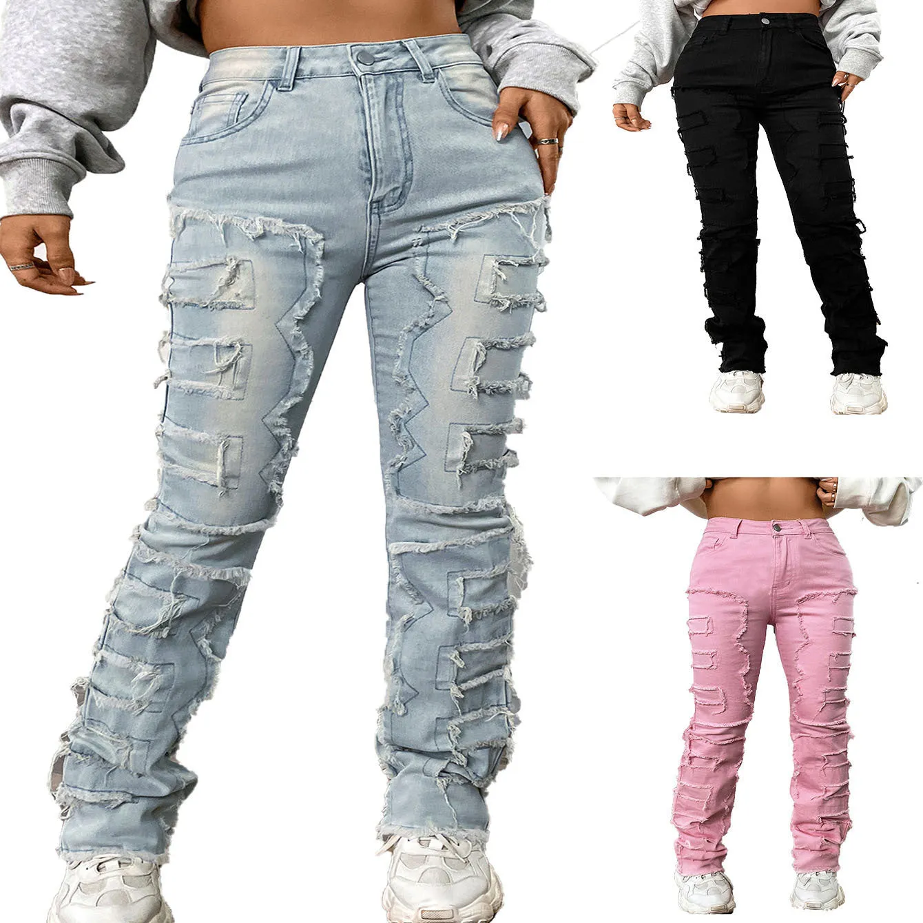 Women's Embroidered Stretch Jeans