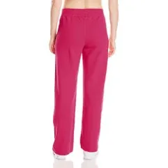 Womens Hanes Fleece Sweat Pants Loose Fit Open Leg Elastic Band Cozy Warm Jogger