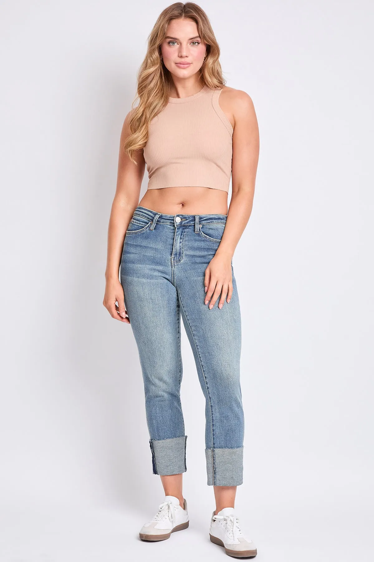 Women's Luxe Dixie High Rise Mega Cuff Straight Leg