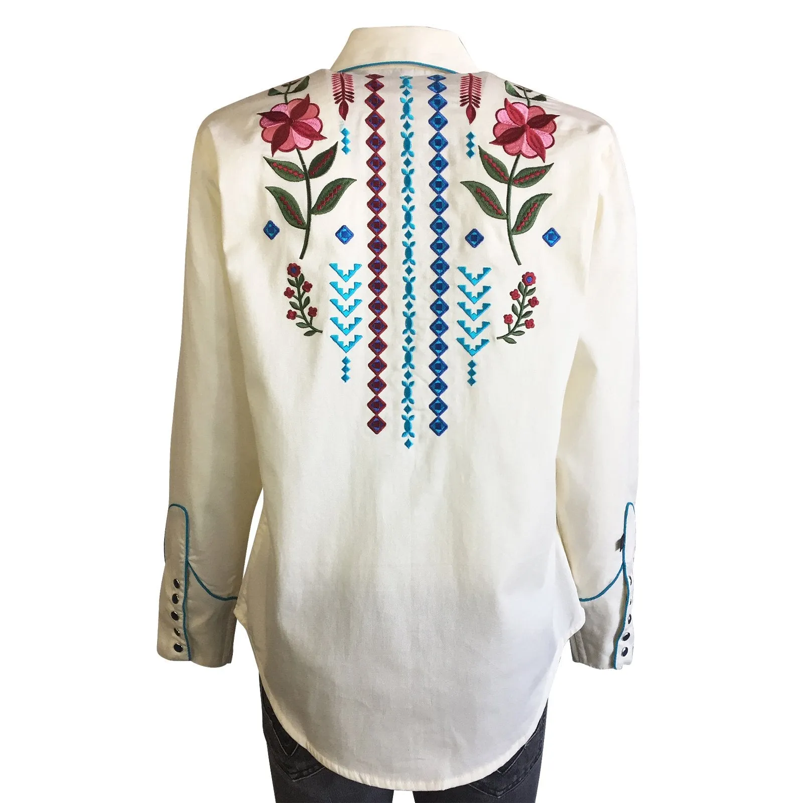 Women's Vintage Western Shirt Collection: Rockmount Boho Cascading Embroidery
