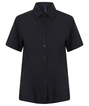 Womens wicking antibacterial short sleeve shirt | Navy