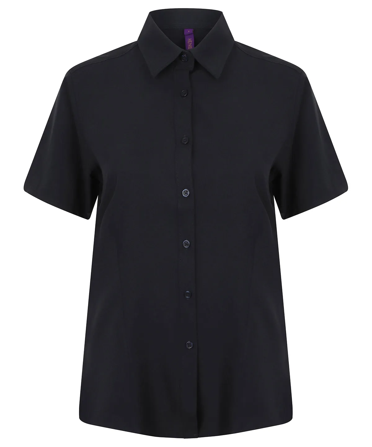 Womens wicking antibacterial short sleeve shirt | Navy