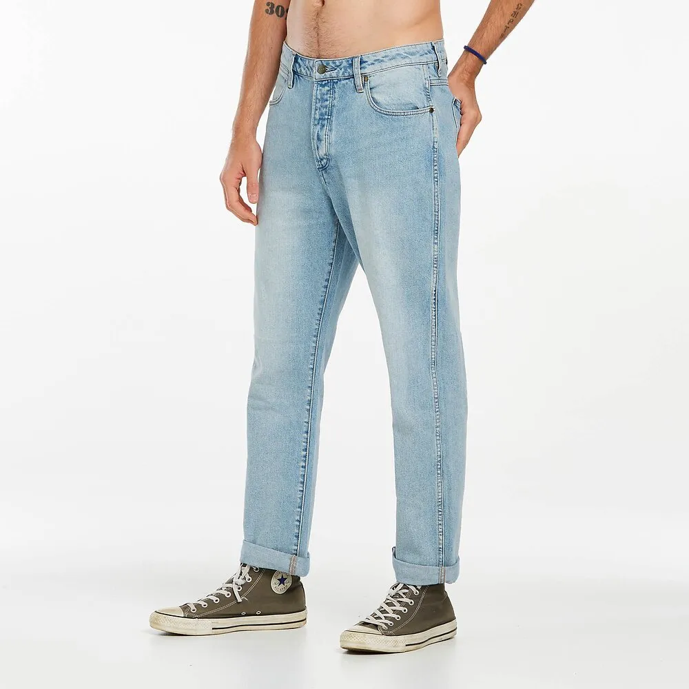 Wrangler Mens Slacker  Relaxed Jean -  Acid Crusher Blue