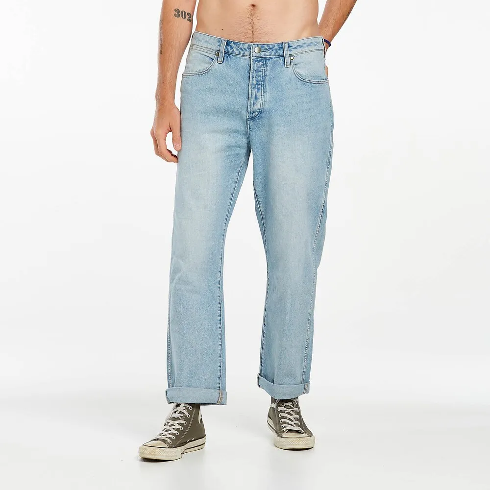 Wrangler Mens Slacker  Relaxed Jean -  Acid Crusher Blue