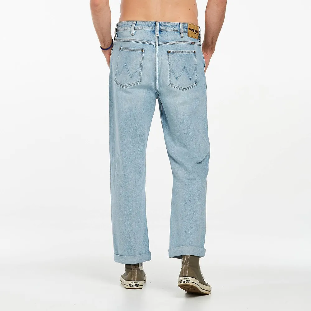 Wrangler Mens Slacker  Relaxed Jean -  Acid Crusher Blue